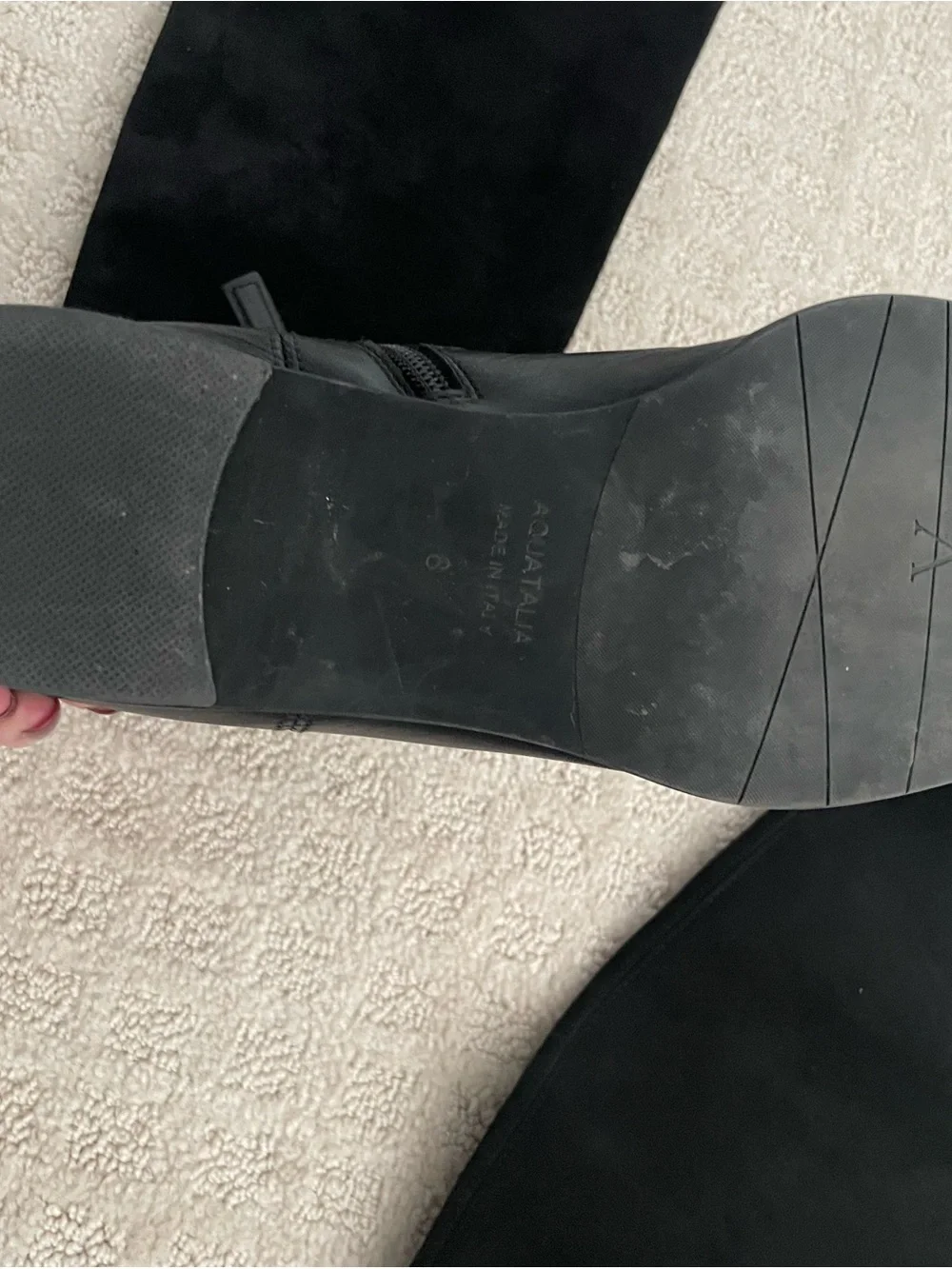 Aquatalia Lina Waterproof leather  Knee-High Riding Boots size 8